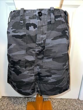 G-One Goods Blue and Gray Camo Mini Skirt